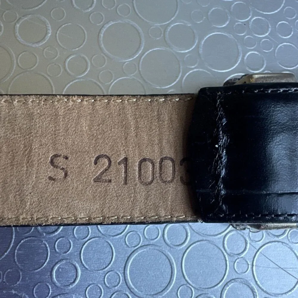 Vintage 1996 Brighton Museum Collection Belt 21003 Espresso Dark Brown Black S
